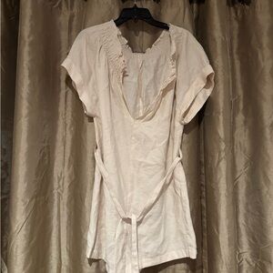 Zara Cream Blouse with Ruffle Detail